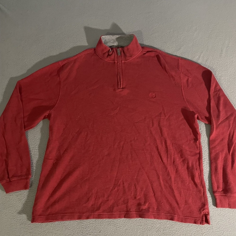 Chaps Mens Dark Long Sleeve Quarter Zip Pullover‎ Sweatshirt Jumper Size XL
